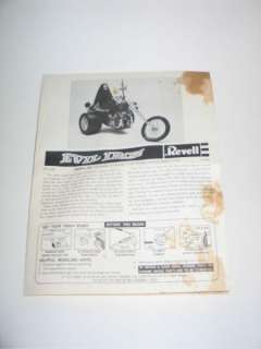 Vintage Revell Evil Iron Knight Rider Chopper Trike #H 1229 1/8 Scale 