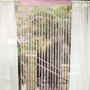   Tassel String Door Curtain Window Room Divider   Pink