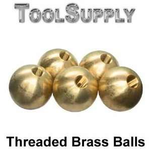 81 5/8 dia. threaded 6 32 brass balls drilled tapped  