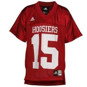  adidas Indiana Hoosiers #15 Preschool Crimson Replica Football 