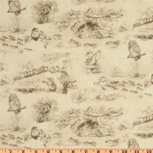  One Woodland Toile Cream/Tan Fabric By The Yard Arts, Crafts & Sewing