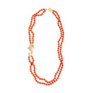 Double strand seahorse necklace   necklaces   Womens jewelry   J.Crew