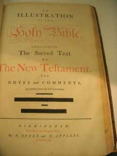 AN ILLUSTRATION OF THE HOLY BIBLE CONTAINING THE SACRED TEXT OF THE 