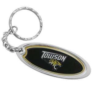  Towson Tigers Domed Oval Keychain