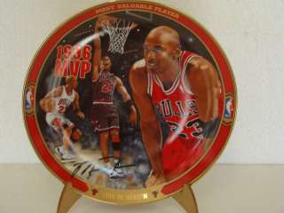 MICHAEL JORDAN COLLECTOR PLATE MOST VALUABLE PLAYER FREE SHIPPING 