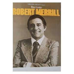  ROBERT MERRILL   CONCERT TOURING POSTER (ORIGINAL THEATRE 