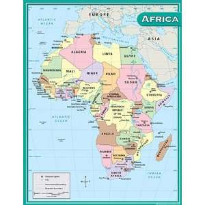   Africa Map Chart 17X22 By Teacher Created Resources: Toys & Games