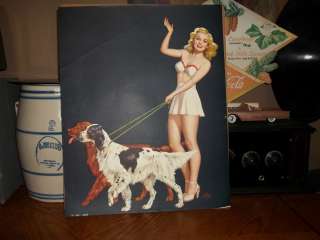 Vintage Original Walt Otto Pin Up Girl Calendar Poster #4361 16 x 20 