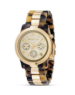   Kors Round Tortoise and Gold Bracelet Watch, 38MM  