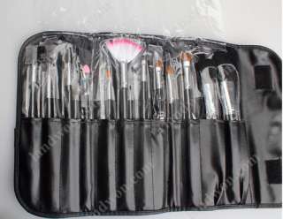 H5846 Professional Cosmetic With Leather Case Make Up 12 Pcs Brushes 