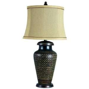  Bronze Jar Table Lamp Drum Shade: Home Improvement