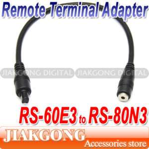 CANON RS 60E3 jack to RS 80N3 plug Convert Adapter  