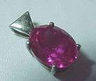 sterling silver faceted raspberry ruby stone pendant 5  $ 19 