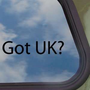  Got UK? Black Decal University Of Kentucky Window Sticker 
