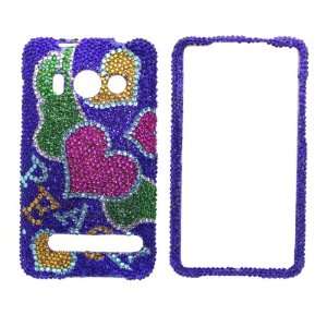   Bling HTC EVO 4G Snap on Cell Phone Case + Microfiber Bag: Electronics