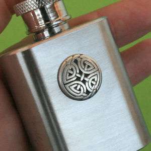 Mini Flask   Celtic Eternal Knot key chain  