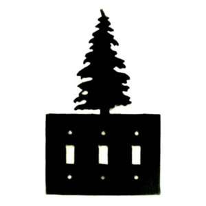   & Outlet Covers   Metal Art: Pine Tree Light Switch Cover   Triple