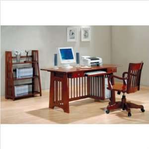   Wildon Home 80030   X Ripon Desk and Chair in Oak: Furniture & Decor