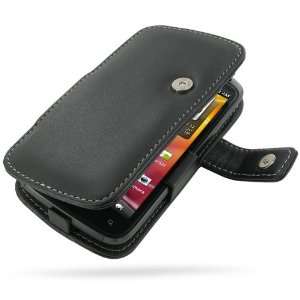  Pdair Black Leather Book Type Carry Case Cover + belt clip 