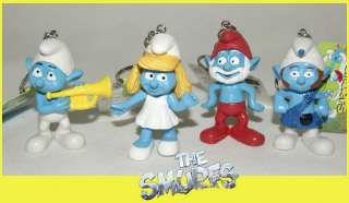   The Smurfs key chain figure HARMONY BRAINY GUTSY SMURFETTE smurf DL06a