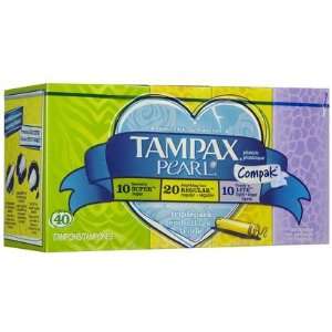  Tampax Compak Pearl Multipak Tampons  40 ct (Quantity of 4 