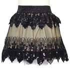  white lace floral tiered ruffle short skirt 6x a pretty floral lace 