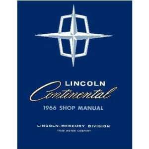  1966 LINCOLN CONTINENTAL Shop Service Manual Book 