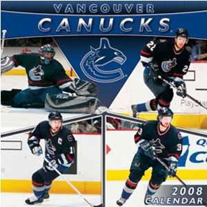 VANCOUVER CANUCKS 2008 NHL Monthly 12 X 12 WALL CALENDAR:  