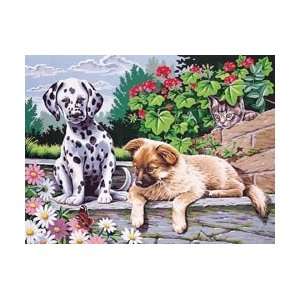  Paint By Number Kit 12X16 Dogs Watching 