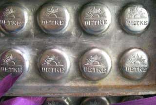 Antique Metal Chocolate Mold 35 Betke Sunrise Coin Shape