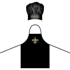  New Orleans Saints NFL Barbeque Apron and Chefs Hat 