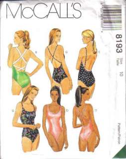 Womens Swimsuit Pattern McCalls Sewing Pattern Misses Summer Swim 