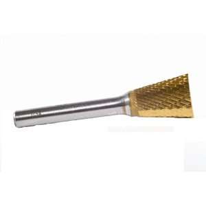 : Champion Cutting Tool SN51 Tin Coated Miniature Bur, Inverted Cone 