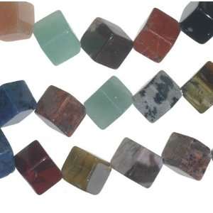  Dice Multi Mix Assorted Genuine Gemstone Beads Strand 16 