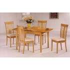 Coaster 7pc Maple Finish Butterfly Leaf Dining Table & Chairs Set