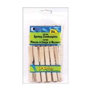  Loew Cornell Large Spring Clothespins 3.375 24/Pkg; 6 
