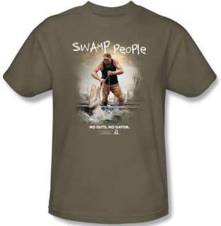   SIZE Swamp People Action River Scene TV Show t shirt top tee  