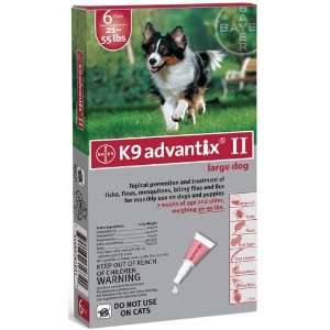   : K9 ADVANTIX II Dog Flea & Tick 21 55 lbs Red 4 Month: Pet Supplies