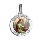 PicturesOnGold Saint Cecilia Medal (grand Piano) , Sterling Silver 