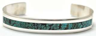 Zuni Turquoise Sterling Silver Bracelet   Alvin Banteah  