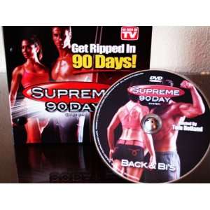  Supreme 90 Day Workout DVD Back & Bis 