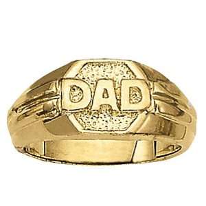  18K Yellow Gold Mans DAD Ring: Jewelry