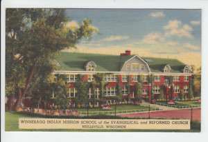 Winnebago Indian Mission School Neillsville WI Postcard  