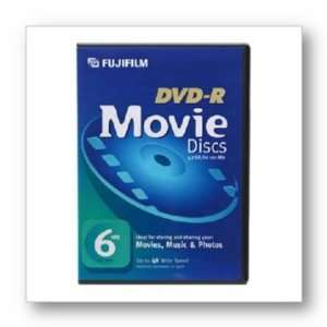  Fujifilm 25302606 DVD R 6 Pack Movie Box Electronics