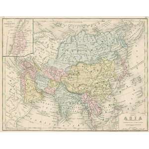  Mitchell 1865 Antique Map of Asia