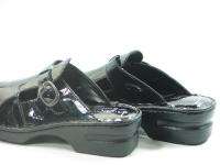 BOC by BORN Black Patent Leather Shaker Clogs Mules Womens 10 M  