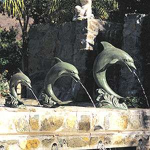 28 Bronze Garden Fountain Spitter Jumping DOLPHIN  