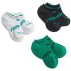 Puma Boys 2 7 Runner Sorbtex 3 Pack Socks, Green/White/Black, 6 7 1/2