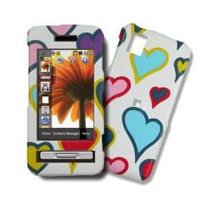 Samsung Finesse, R810 Hearts on White Design Hard Case, Protector 