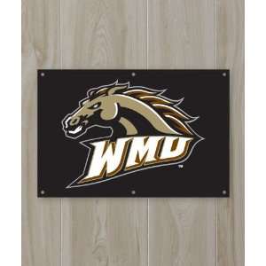   WMU Broncos Applique Embroidered Fan Wall Banner 3ft X 2ft: Sports